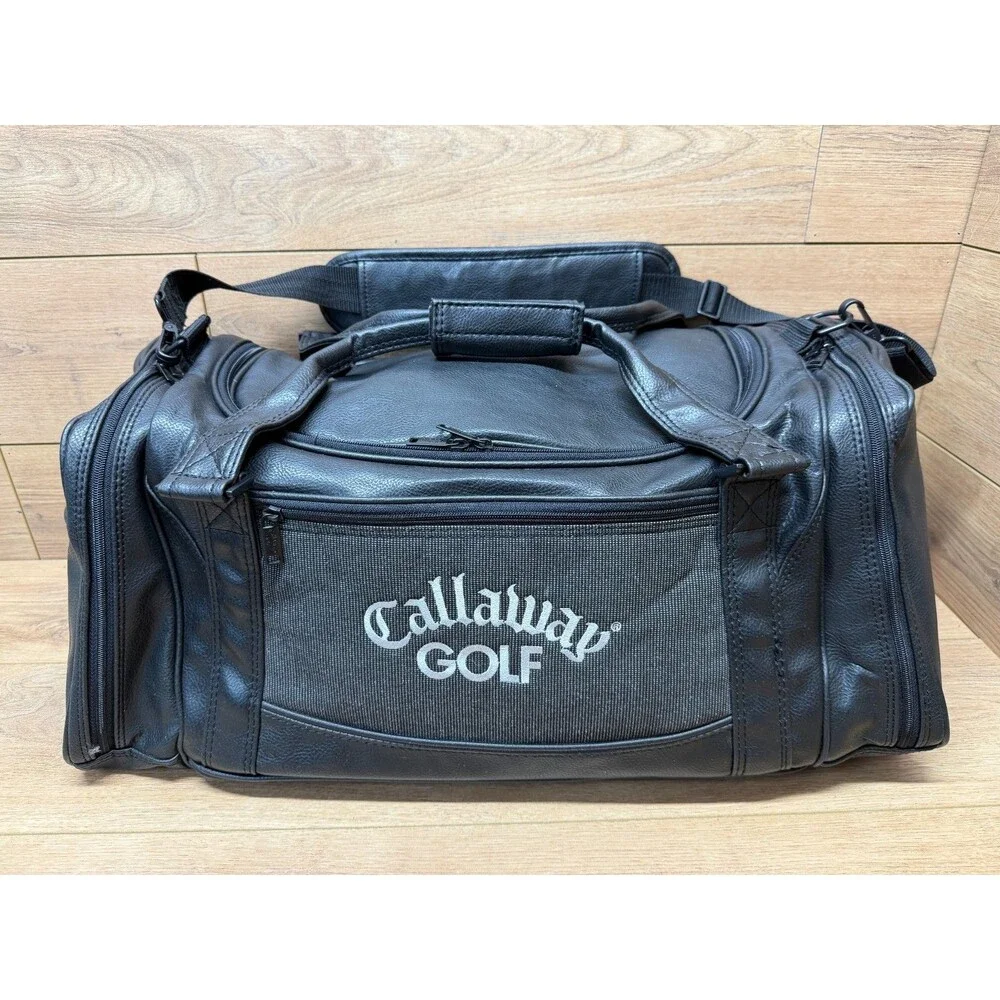 John Daly Autographed Signed Black Leather Callaway Golf Duffel Bag